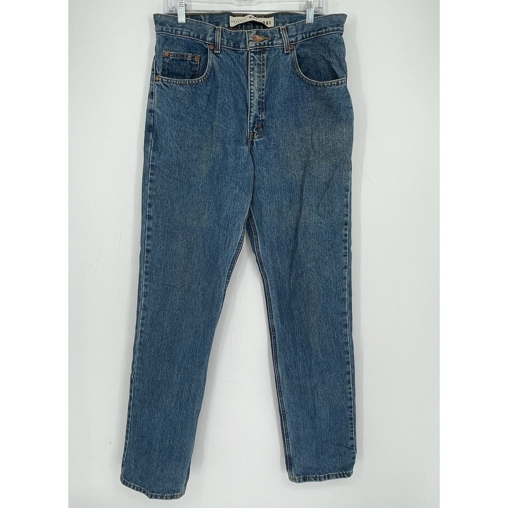 Arizona Men's Blue Original Straight Leg Western Denim Jeans Size 34x36